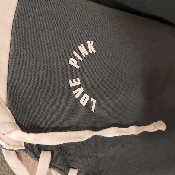 NWOT Women's Victoria's Secret Pink Size SP Lace Up Pullover Sweatshirt Gray - Picture 3 of 11